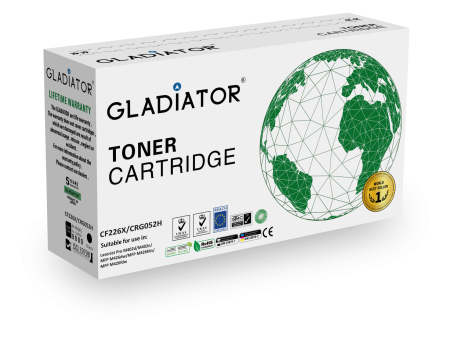 Toner Gladiator HP CF226X CANON CRG052H Couleur Noir