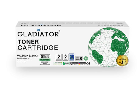 Toner Gladiator HP 136X (W1360X) sans puce