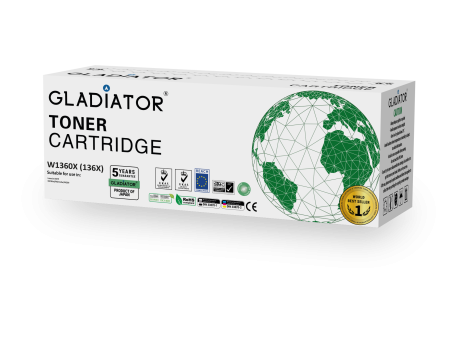 Toner Gladiator HP 136X (W1360X) sans puce