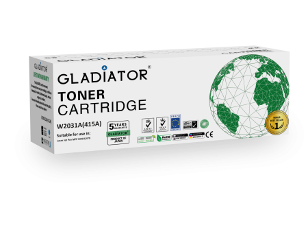 Toner Gladiator HP 415A W2031A couleur cyan