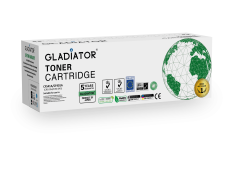 Toner Gladiator HP CF541A  CF401A CANON  CRG-054  045 Couleur Cyan