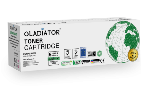 Toner Gladiator HP CF543A CF403A CANON  CRG-054  045 Couleur Magenta