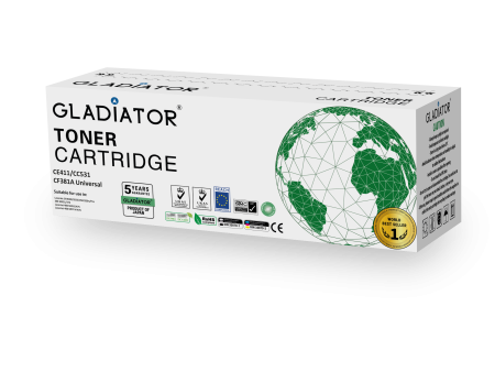 Toner Gladiator HP CE411 CC531 CF381A Universal Couleur Cyan