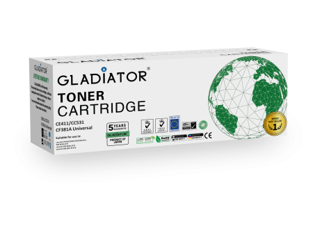 Toner Gladiator HP CE411 CC531 CF381A Universal Couleur Cyan