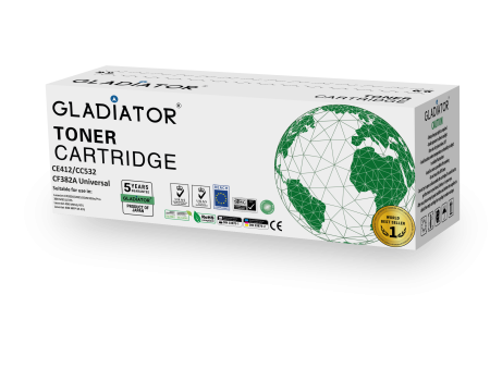 Toner Gladiator HP CE412 CC532 CF382A Universal Couleur Yellow