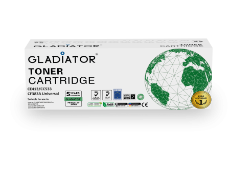 Toner Gladiator HP CE413 CC533  CF383A Universal Couleur Magenta